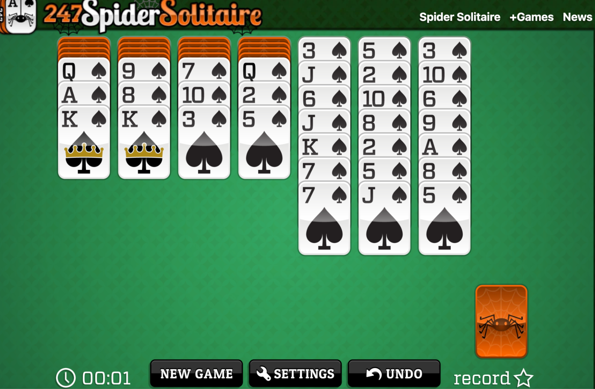 Spider Solitaire Scorpion 