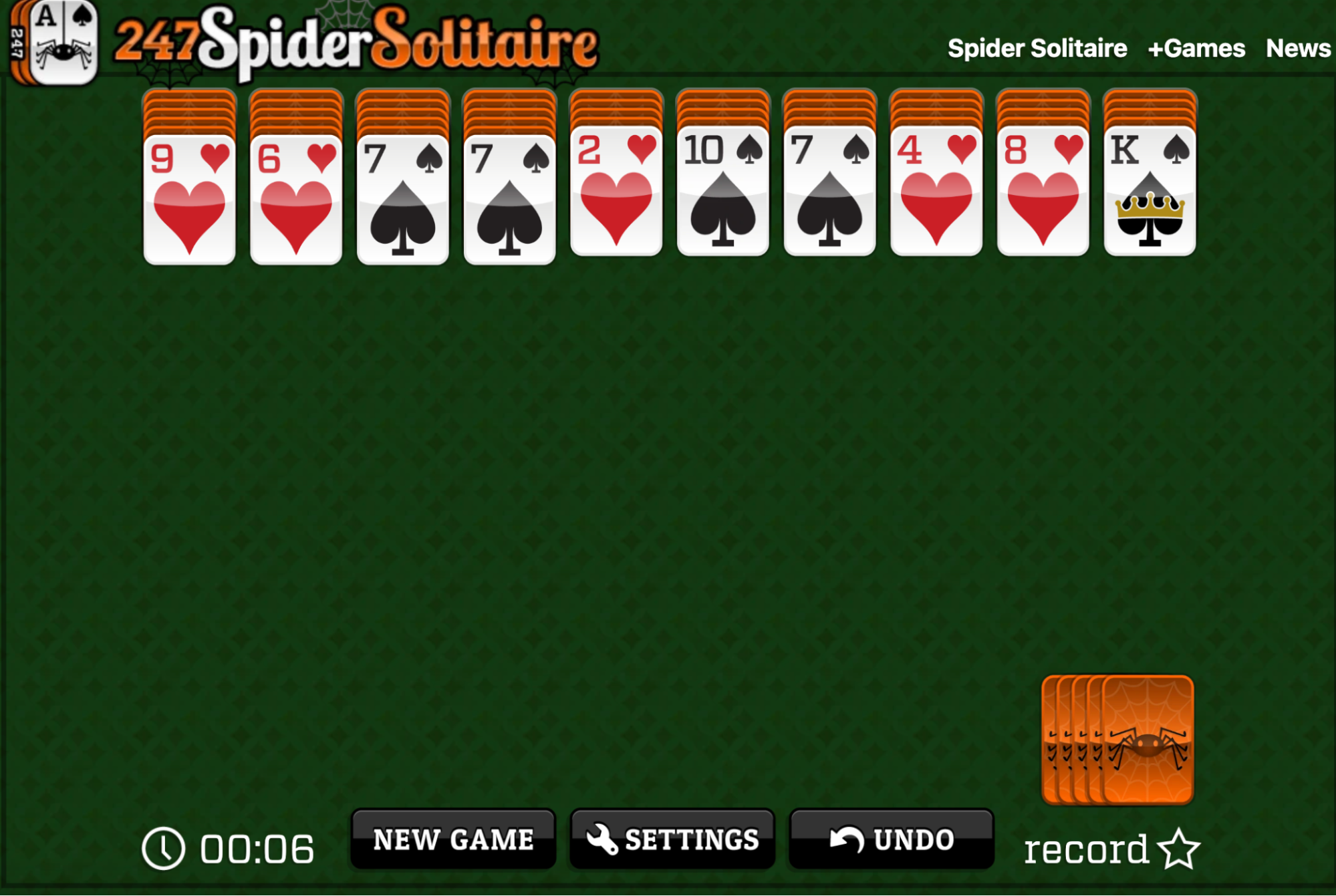 Spider Solitaire Stockpile