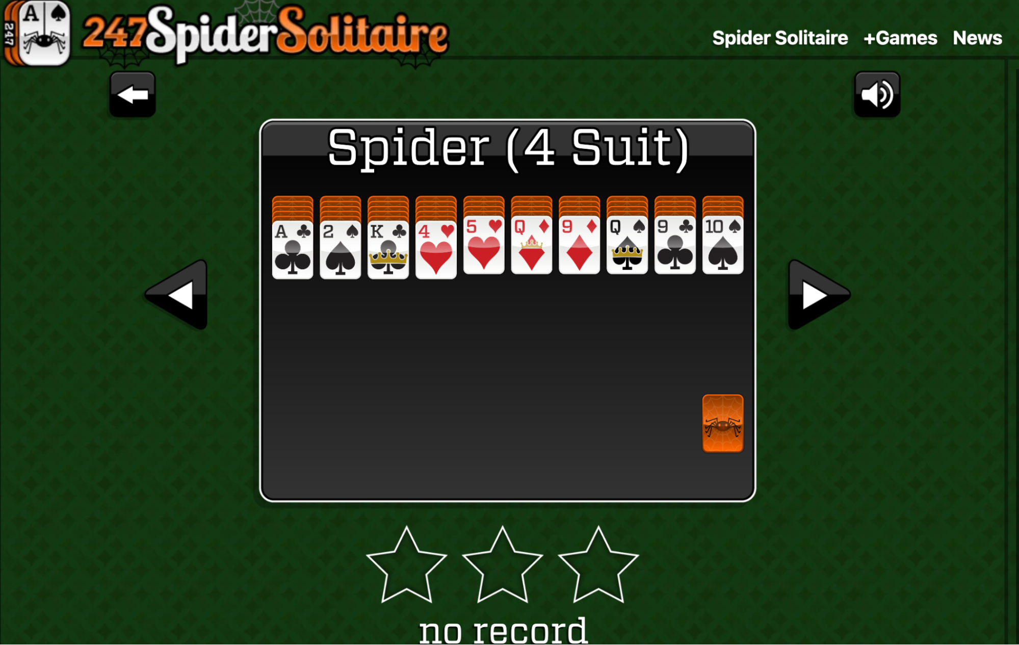 Spider Solitaire Choose Suits