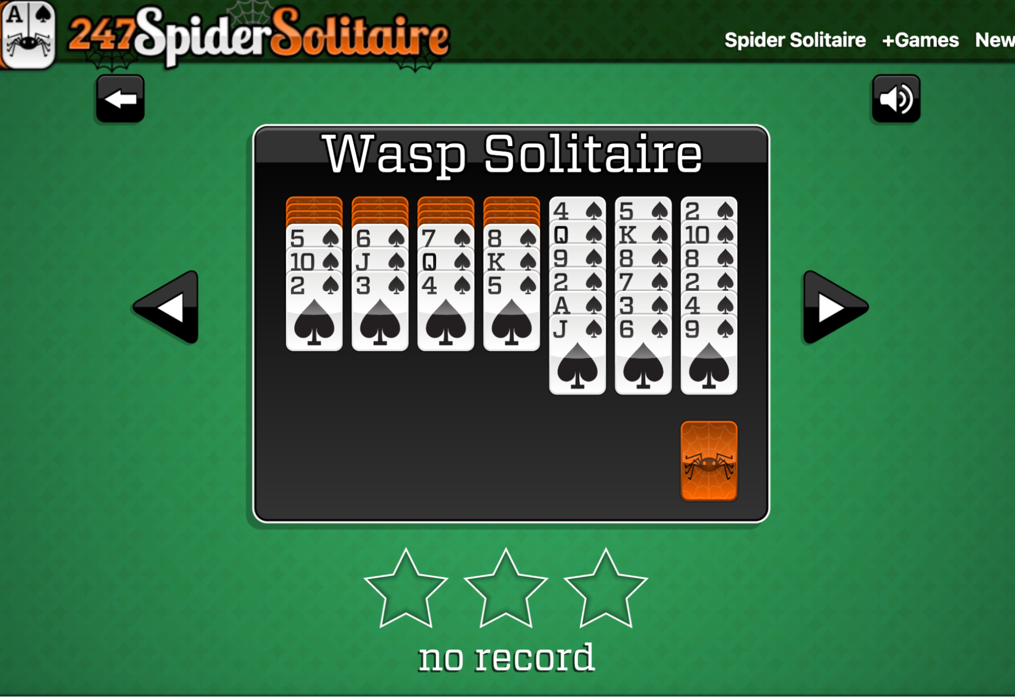 Spider Solitaire Wasp